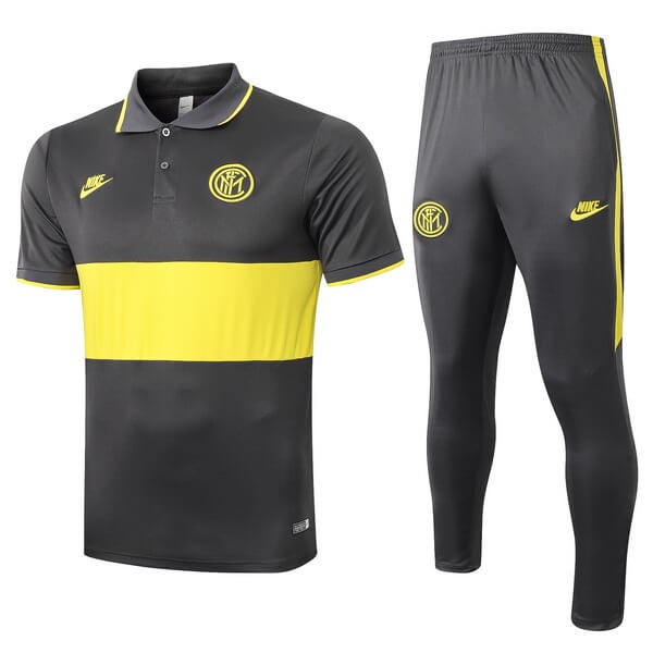 Replicas Polo Inter Conjunto Completo 2019/20 Gris Amarillo